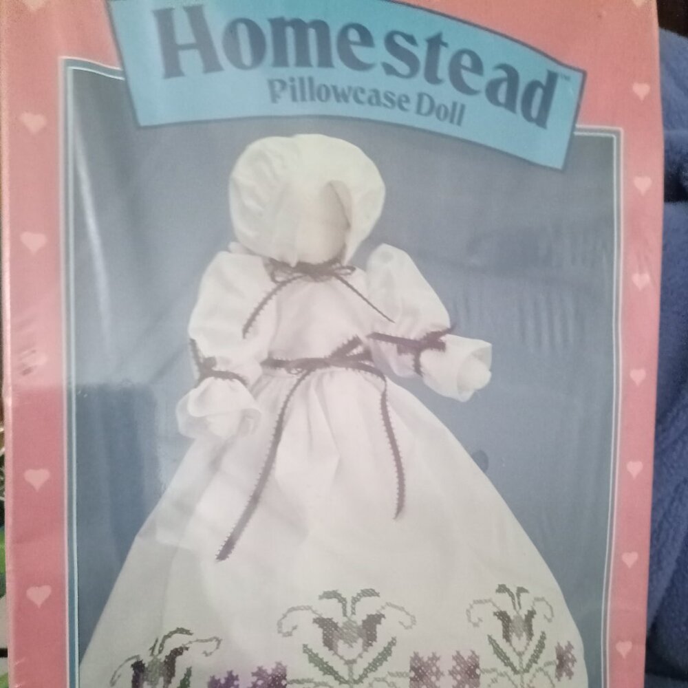 Vintage Embroidered Hankerchef doll kit sealed by Homestead